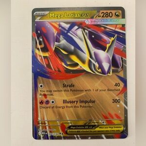 Pokemon Mega Latias EX Trading Card - Purple, Yellow, Red